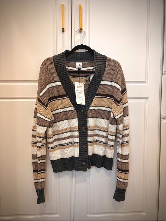 CAbi Sweaters - CAbi Cocoa Stripped Cardigan